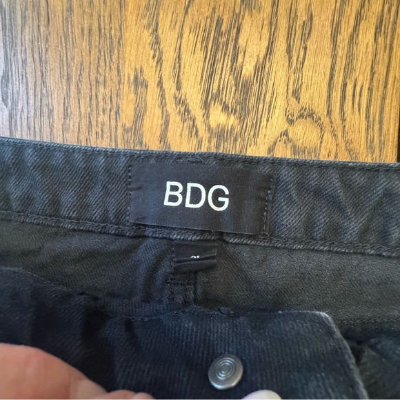 BDG Onna Denim Mini Skirt  Faded Black Medium Short Pencil Style - Picture 4 of 13